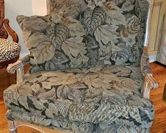 Large Louis XVI-Style Fauteuil w/ Tapestry Upholstery