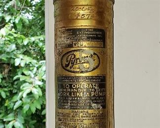 Super Cool Brass Fire-Extinguisher original to the home.  Owned by Buddy Adeler, then Eva Gabor.