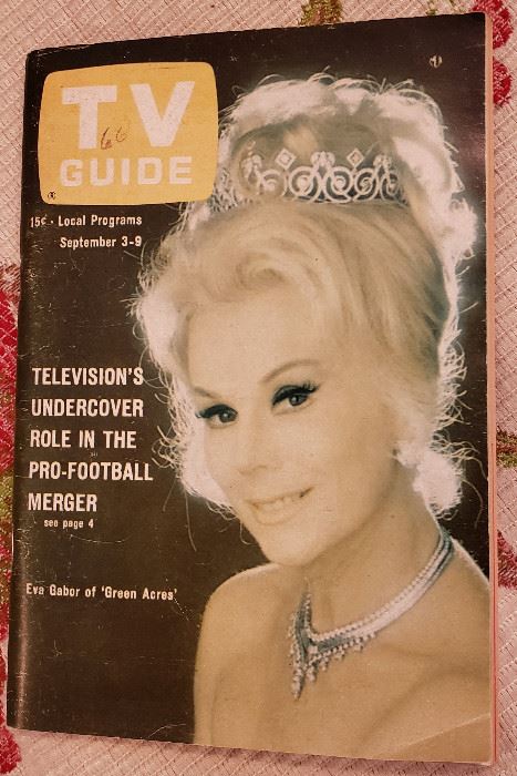 Sept. 1966 Issue of TV Guide with Eva Gabor on the Cover - from the Collection of Ms. Gabor.