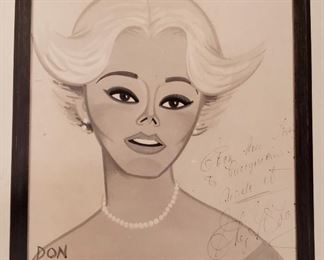 Photo of Eva's Caricature by Don Bevan