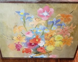 "Mod" Floral Painting belonging to Eva Gabor