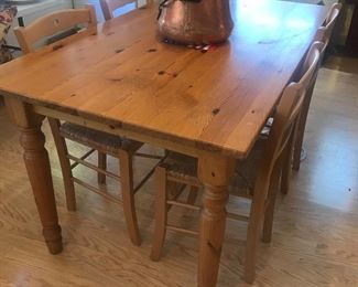 country style pine table great for smaller area