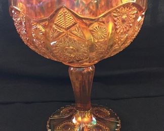 Carnival Marigold Pedestal Fruit/Candy Dish