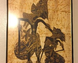 Framed & Signed Batik Warrior Print