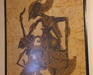 Framed & Signed Batik Warrior Print