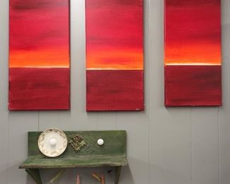 Oil on Canvas Original Sunset Painting, Hand Crafted Wall Décor 
