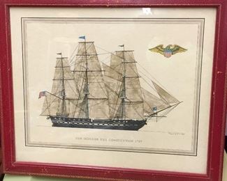 Old Ironside U.S.S. Constitution 1797 Framed Print