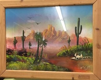 Dessert Oil on Canvas Signed & Framed