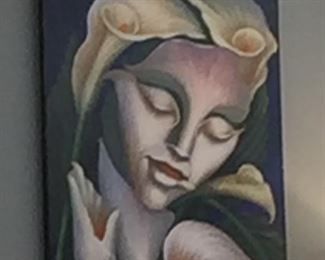 Painting Print Flora Alcatraz Octavio Ocampo Calla Lilly 