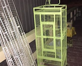 Metal Shelving, Wrought Iron Bird Cage Square