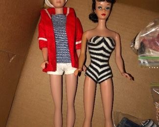 Barbie #5 and Midge- very clean and well cared for