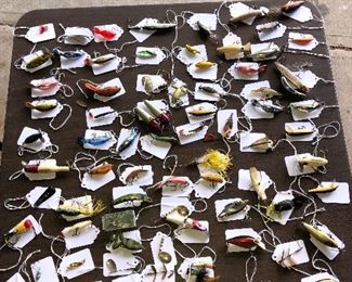 Vintage Fishing Lures- Heddon, Rapala, Hildebrandt, Wood Lures, Fred Arbogast. Etc