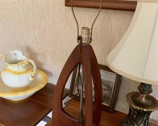 #6	Mid-Century Wood Base Lamp (shaped like a rocket)  $75 each	 $150.00 
