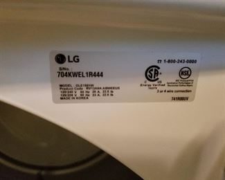 #40	LG Sensor Dry Hydro Shield Dryer 	 $200.00 
