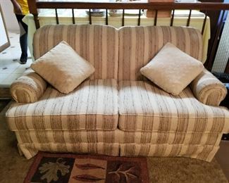 #45	Hickory Hill Striped Loveseat 60"	 $45.00 
