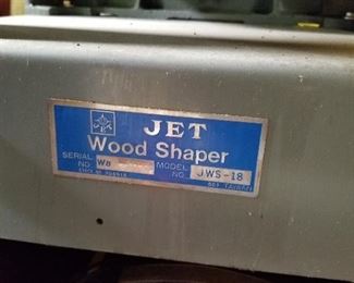 #71	Jet brand wood shaper JWS-18	 $500.00 
