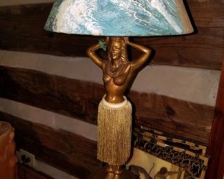 Hula girl lamp, works.