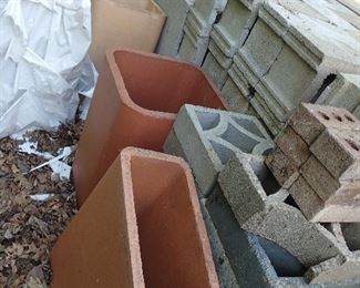 Cement Blocks. 8" & 10". Decorative. Chimney.