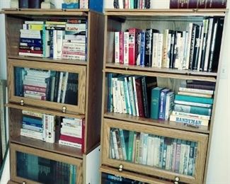stacking Law library shelves