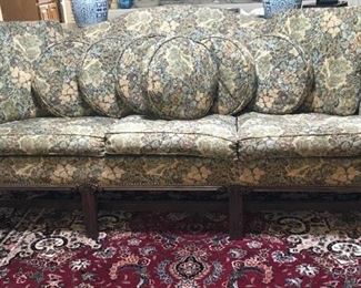 Clean and comfortable upholstered sofa from Schafer Bros.