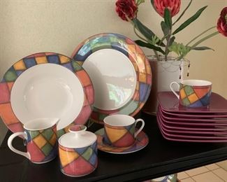 Colorful dinnerware set you have to see to completely enjoy its design!