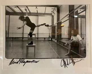 Annie Leibovitz photograph, signed by Baryshnikov and Morris