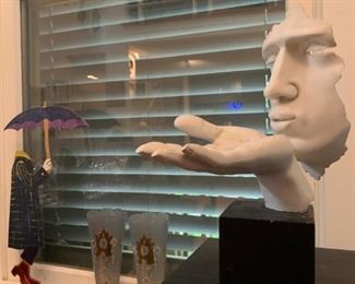 Vitruvian Kissing Hand Sculpture