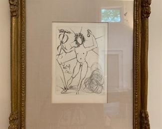 Salvador Dali Etching
