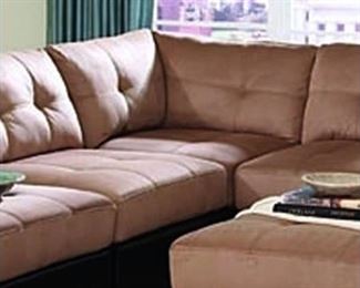 Claude Sectional Wedge with Microfiber Seat