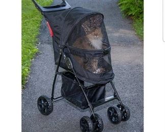 Pet Gear No-Zip Happy Trails Lite Pet Stroller for Cats/Dogs, Zipperless Entry, Easy Fold with Removable Liner, Storage Basket + Cup Holder