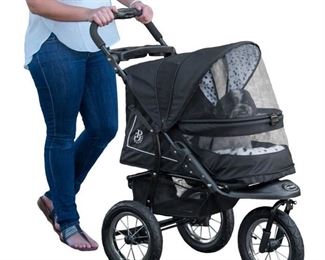 30 in. x 13 in. x 22 in. Dalmatian NV No-Zip Pet Stroller
