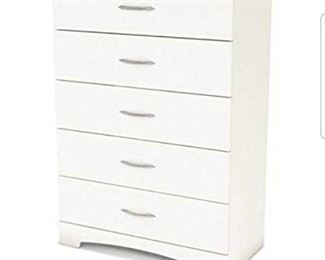 South Shore 3160035 Step One 5-Drawer Chest, Pure White     