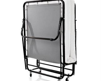 4 in. Rollaway Twin Size Guest Bed with Memory Foam Mattress