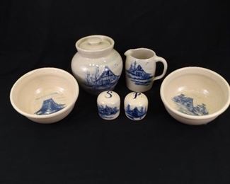 7 Piece Vintage STORIE POTTERY Earthenware Set
