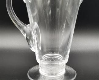 Lalique Reims pattern crystal pitcher