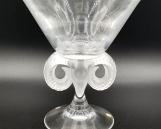 Lalique Aries ram vase