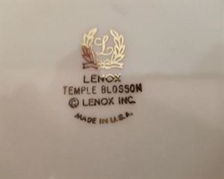 Lenox Temple Blossom fine china maker's mark