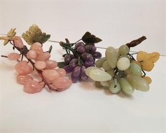 Polished stone grapes