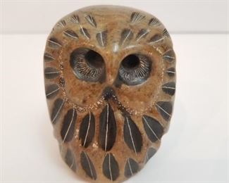 Glenn Heath owl sculpture, signed