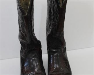 J. Chisholm leather boots (more maroon colored than they appear in the photo), size 12