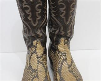 Justin snakeskin boots, size 9 1/2 D