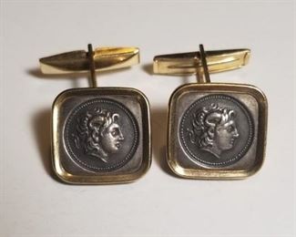 14K gold cufflinks with coins