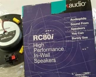 Pair of Polk Audio RC80i in-wall speakers