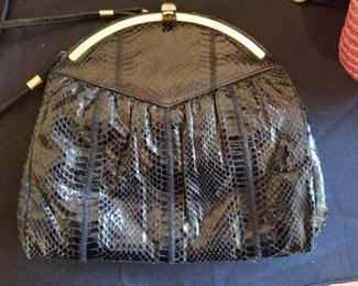 black snakeskin handbag 