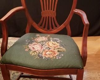Needle point dining chairs