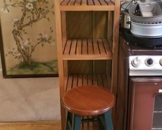 shelves and stool