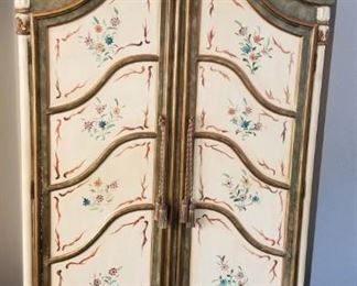 Painted armoire - back is open - makes for great storage or entertainment center