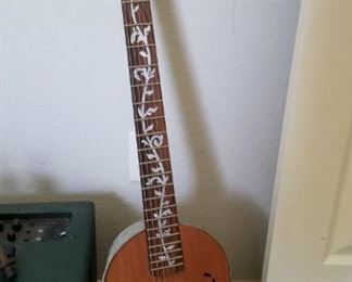 unique handmade galvanized pail bodied guitar