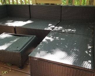 outdoor sectional sofa (cushions not pictured)