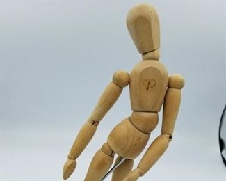 Articulated mannequin with base and flexible body - about 10 inches tall